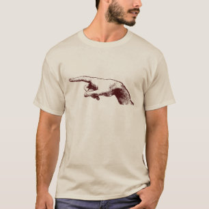 Leonard Da Vinci pointing finger t-shirt