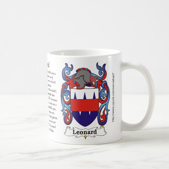 Leonard Family Coat of Arm mug (Right)