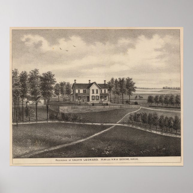Leonard residence, Quenemo, Kansas Poster (Front)
