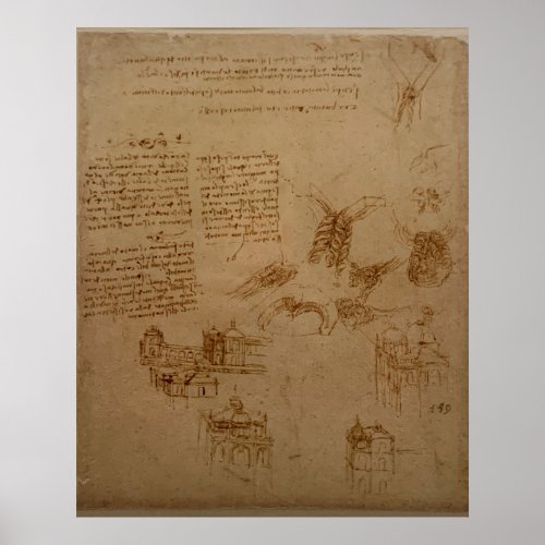 Leonardo Atlantic Codex _ The architects Poster