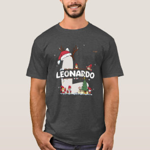 Leonardo Christmas w Leonardo Name for funny Xmas T-Shirt