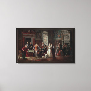 Leonardo da Cutro and Ruy Lopez Play Chess Canvas Print