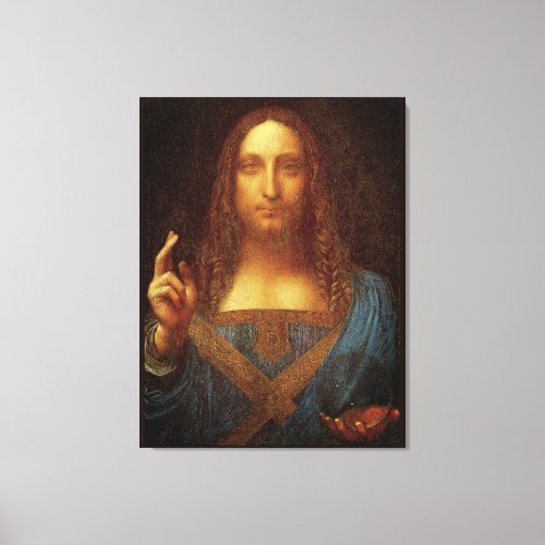 Leonardo da Vinci 1500 Salvator Mundi Fine Art  Canvas Print