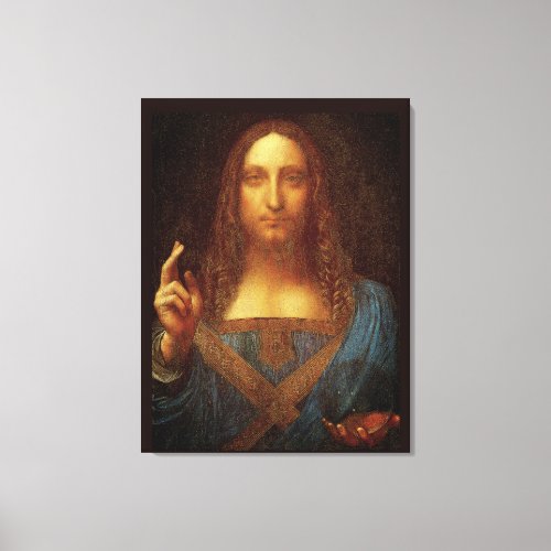 Leonardo da Vinci 1500 Salvator Mundi Fine Art  Canvas Print