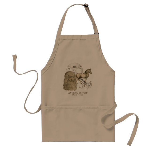 Leonardo da Vinci Adult Apron (Front)