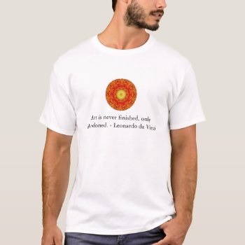 Leonardo Da Vinci Art Quote T-shirt by spiritcircle at Zazzle