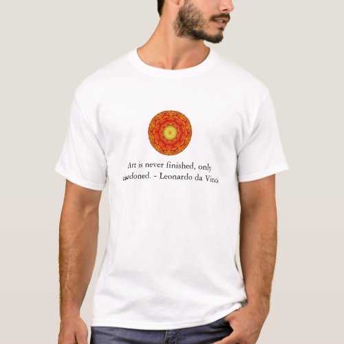 Leonardo da Vinci art quote T_Shirt