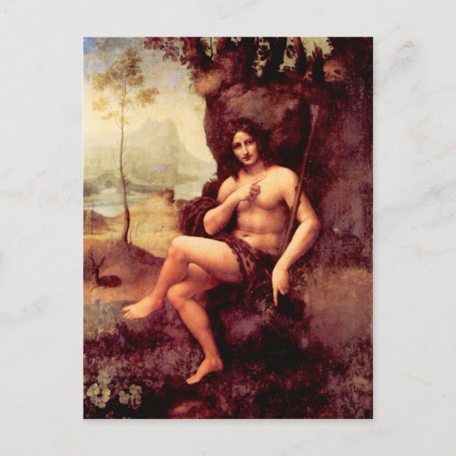 Leonardo da Vinci - Bacchus Postcard (Front)