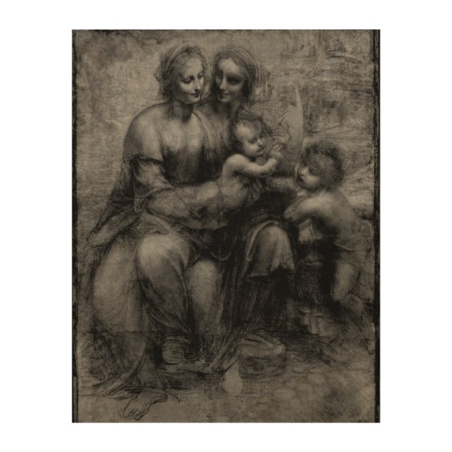 Leonardo da Vinci Burlington box Anna Self-dritt Wood Wall Art (Front)