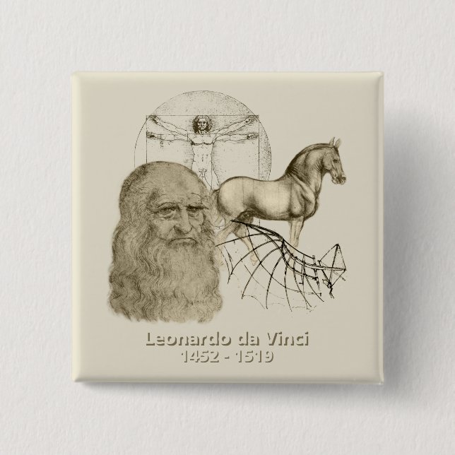 Leonardo da Vinci Button (Front)