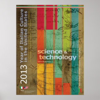 Leonardo da Vinci Codex Flight of Birds Poster