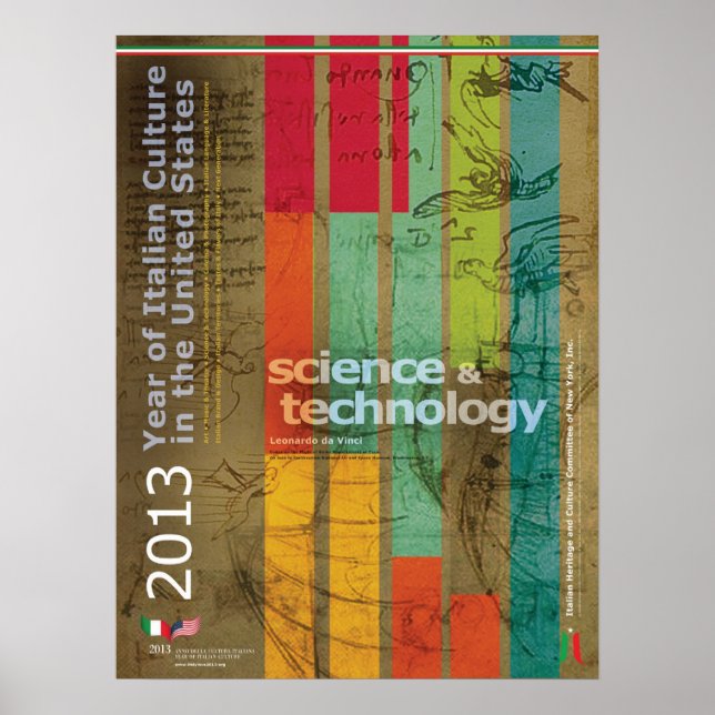 Leonardo da Vinci Codex Flight of Birds Poster (Front)