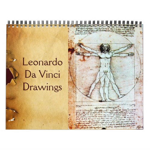 LEONARDO DA VINCI  Drawings 2017 Calendar