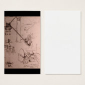 Leonardo da Vinci, drawings of machines (Front & Back)