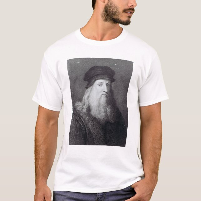 Leonardo da Vinci, engraved by Raphael T-Shirt (Front)