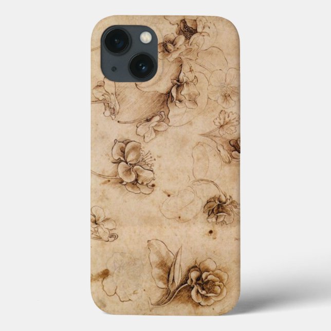Leonardo Da Vinci Flower IPhone Case (Back)