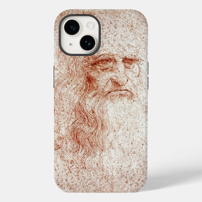 Leonardo da Vinci Genius Sketch iPhone Case (Back)