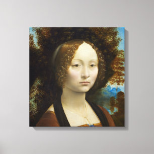 Leonardo da Vinci Ginevra de' Benci Canvas Print
