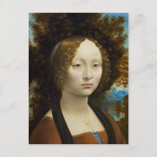 Leonardo da Vinci Ginevra de' Benci Postcard
