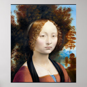 Leonardo da Vinci - Ginevra de' Benci, Poster