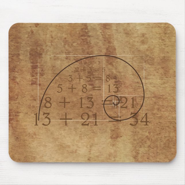 Leonardo da Vinci. Golden Ratio. De gulden snede Mouse Pad (Front)