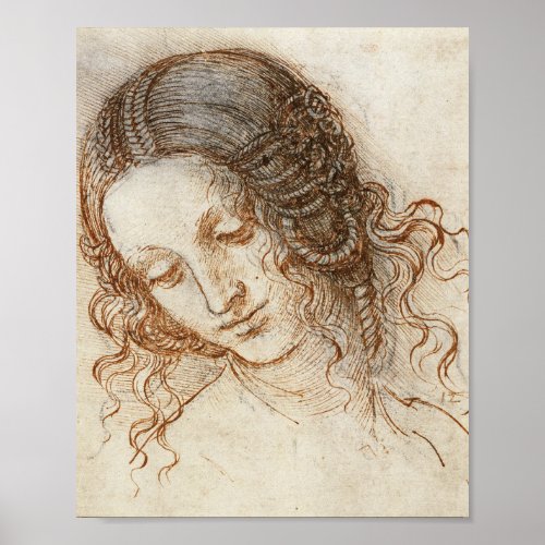 Leonardo da Vinci _ Head of Leda Poster