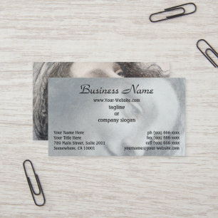 Leonardo da Vinci Head of the Virgin Sketch Art Business Card