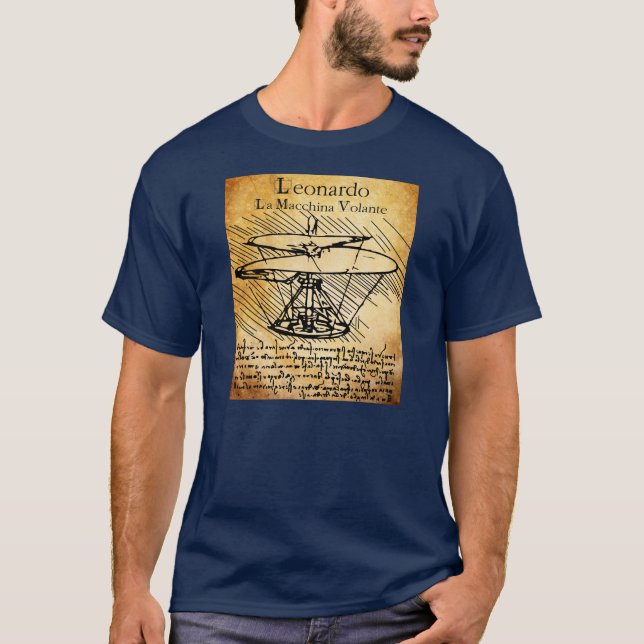 Leonardo da Vinci Helicopter T-Shirt (Front)