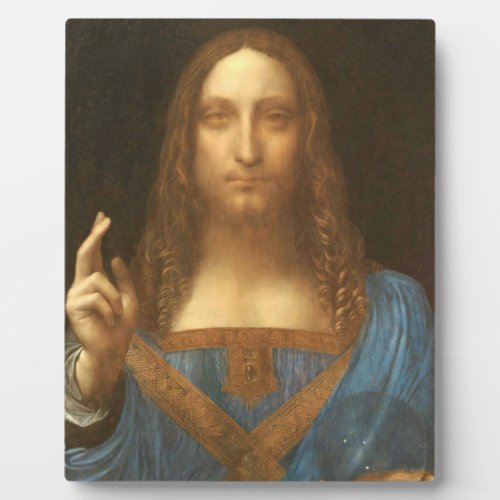 Leonardo Da Vinci Jesus Salvator Mundi Plaque