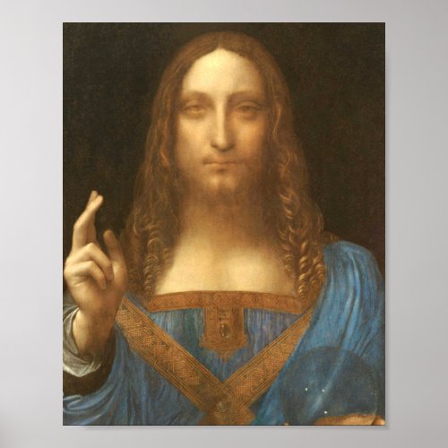 Leonardo Da Vinci Jesus Salvator Mundi Poster