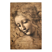 Leonardo da Vinci La Scapigliata Metal Wall Art