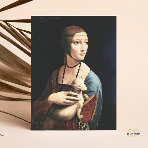Leonardo da Vinci Lady with an Ermine Painting Art Postcard