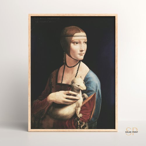 Leonardo da Vinci Lady with an Ermine Painting Art Poster