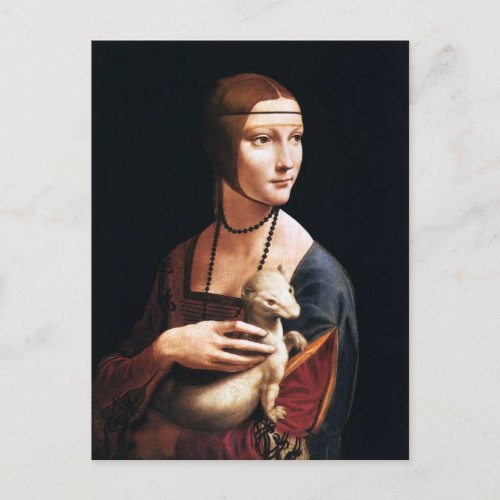 Leonardo Da Vinci Lady with an Ermine Postcard