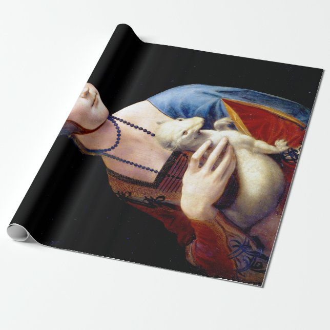 Leonardo da Vinci Lady with an Ermine Wrapping Paper (Unrolled)