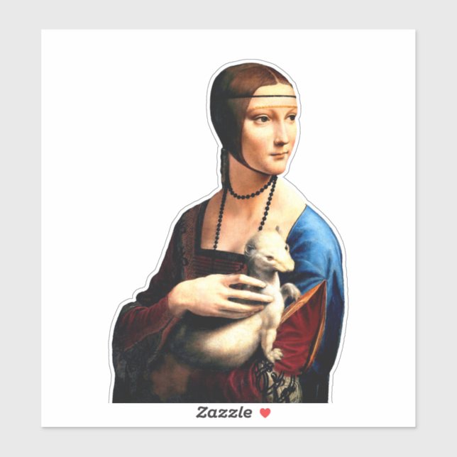 Leonardo da Vinci Lady with Ermine Sticker (Sheet)