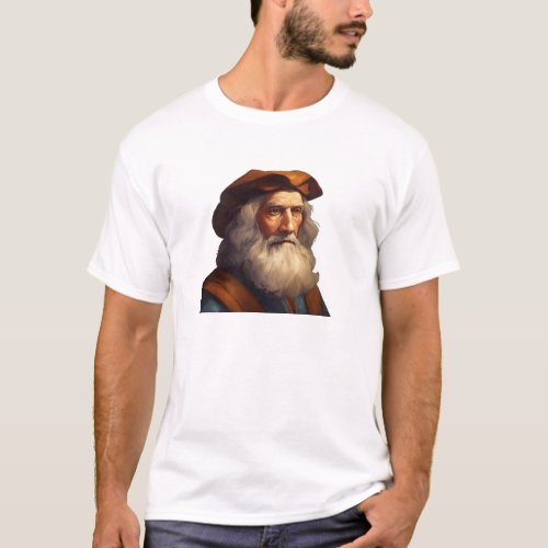 Leonardo da Vinci Master of Time and Wisdom T_Shirt