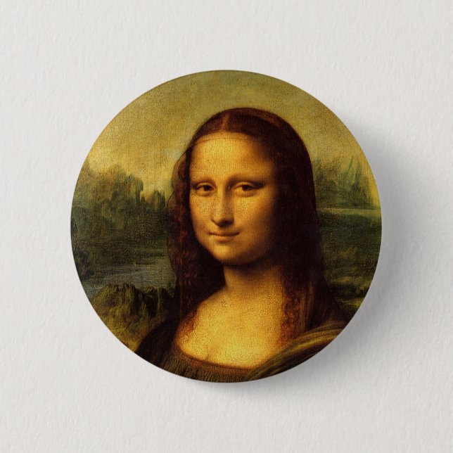 Leonardo Da Vinci  Mona Lisa Button (Front)