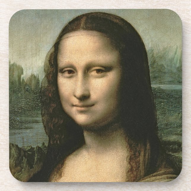 Leonardo da Vinci | Mona Lisa, c.1503-6 Beverage Coaster (Front)