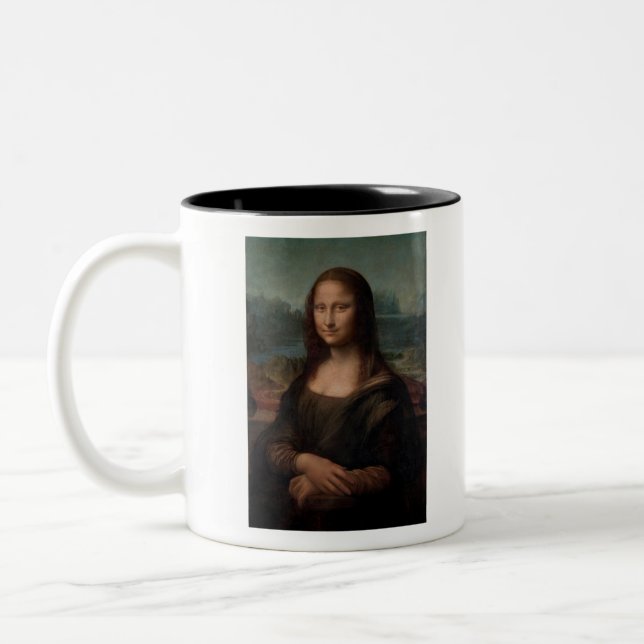 Leonardo da Vinci Mona Lisa Classic Two-Tone Coffee Mug (Left)