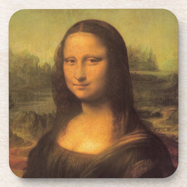 Leonardo Da Vinci' Mona Lisa Drink Coaster (Front)