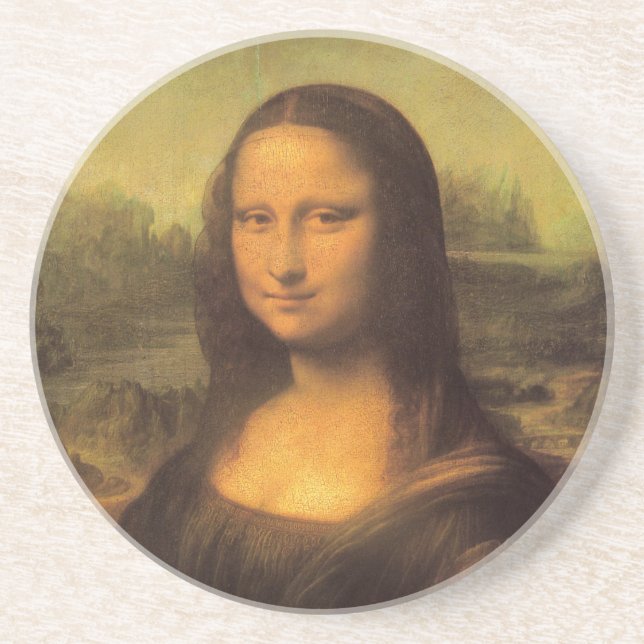Leonardo Da Vinci' Mona Lisa Drink Coaster (Front)