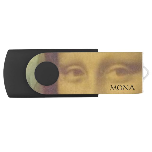 Leonardo Da Vinci Mona Lisa Eyes Artwork Flash Drive (Front)