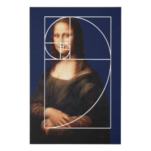 Leonardo da Vinci Mona Lisa Fibonacci Sequence Faux Canvas Print