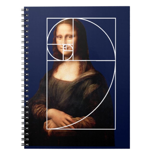 Leonardo da Vinci Mona Lisa Fibonacci Sequence Notebook (Front)