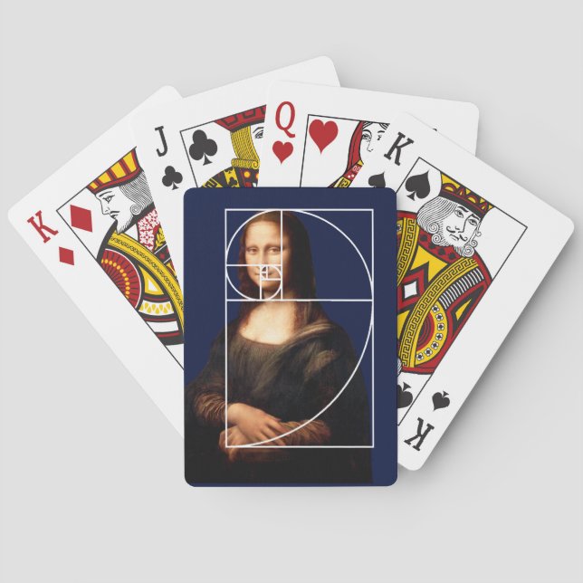 Leonardo da Vinci Mona Lisa Fibonacci Sequence Poker Cards (Back)