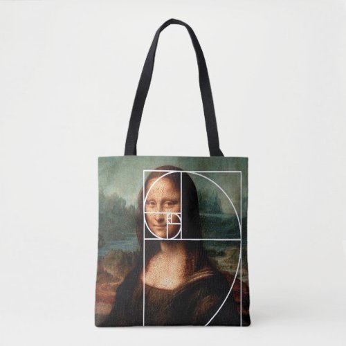 Leonardo da Vinci Mona Lisa Fibonacci Sequence Tote Bag