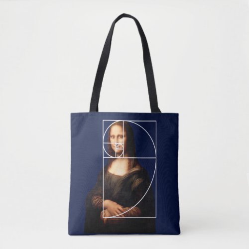 Leonardo da Vinci Mona Lisa Fibonacci Sequence Tote Bag