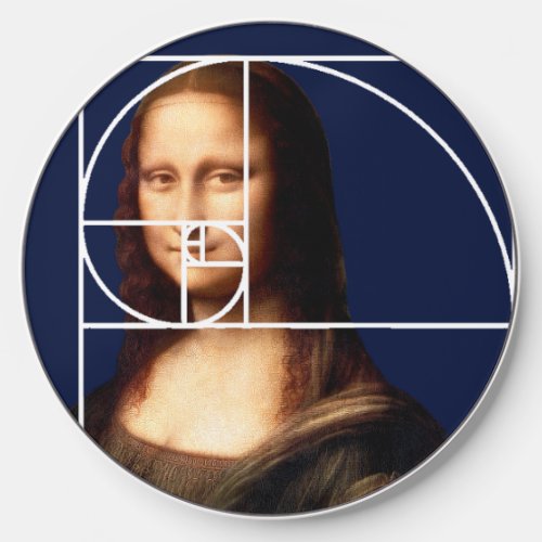 Leonardo da Vinci Mona Lisa Fibonacci Sequence Wireless Charger