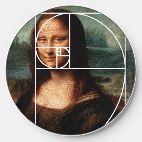 Leonardo da Vinci Mona Lisa Fibonacci Sequence Wireless Charger